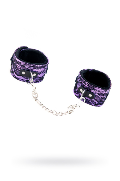 Оковы на ноги (кружевные),TOYFA Marcus пурпурные, 46 см