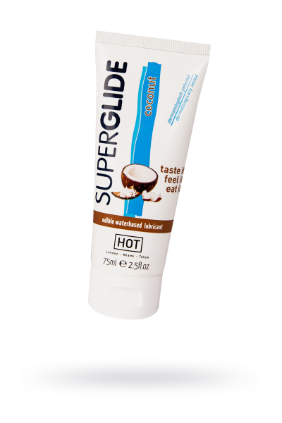 Лубрикант съедобный на водной основе Superglide для орального секса со вкусом кокоса 