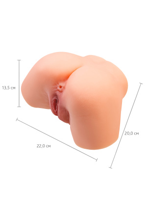 Мастурбатор реалистичный в фоме полуторса, с 2 любовными входами ТPE, телесный, 3,7 кг (в белой коро