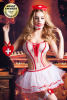 Костюм медсестры Candy Girl Lola (боди, юбка, чулки, головной убор, маска, аксессуар), 