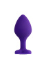 Анальная втулка  TODO BY TOYFA DIAMOND HEART, силикон, фиолетовая, 8 см, Ø 3 см