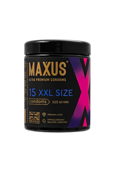 Презервативы Maxus XXL, латекс, увеличенный размер 15 шт.