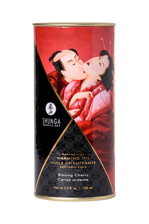 Массажное масло возбуждающее Shunga Вишня,натуральное, 100 мл