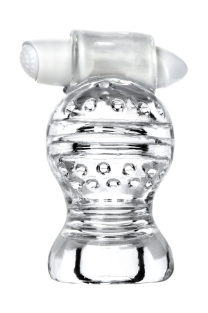 Мастурбатор нереалистичный TOYFA Lingam  Shakti, прозрачный, 9 см