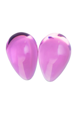 Вагинальные шарики Sexus Glass,стекло,розовые,Ø 2,7 см