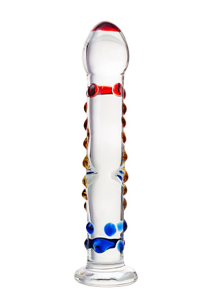 Фаллоимитатор Sexus Glass,стекло, прозрачный, 20 см
